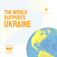 The World Supports Ukraine Instagram Post Design