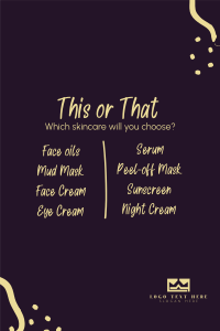 This or That Skincare Pinterest Pin Design
