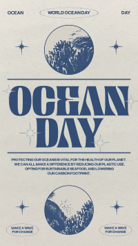 Retro Ocean Day Facebook story Image Preview