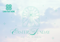 Holy Easter Postcard Design