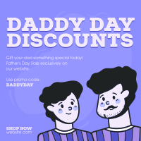Daddy Day Discounts Instagram Post Design