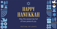 Happy Hanukkah Pattern Facebook ad Image Preview