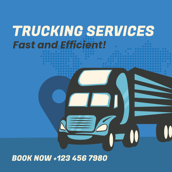Truck Courier Service Instagram Post Design Image Preview