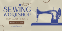 Sewing Workshop Twitter Post Preview