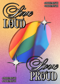 Retro Pride Month Poster Design