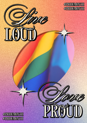 Retro Pride Month Poster Image Preview