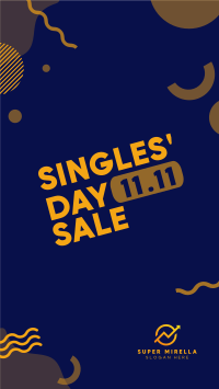 11.11 Singles' Sale Facebook Story Image Preview