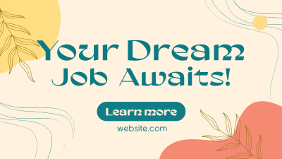 Modern Floral Dream Job Awaits Facebook event cover Image Preview