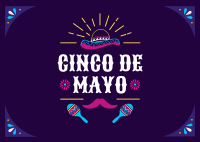 Festive Cinco De Mayo Postcard Image Preview