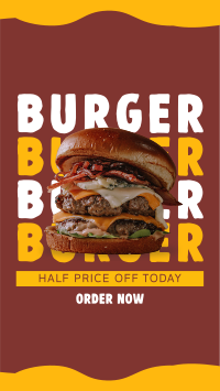 Free Burger Special YouTube Short Design