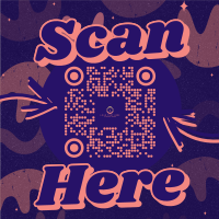 Quirky Scan Here QR Code Design