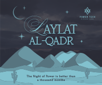 Laylat al-Qadr Desert Facebook Post Design