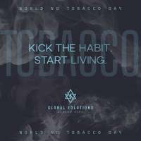 No Tobacco Day Typography Instagram post Image Preview