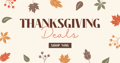 Thanksgiving Autumn Leaves Facebook ad Image Preview