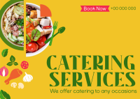 Food Bowls Catering Postcard Image Preview