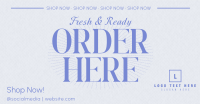 Minimalist Order Here Facebook Ad Preview