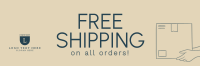 Minimalist Free Shipping Deals Twitter Header Design