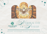 Elegant Day of Prayer Postcard Design