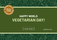 Vegetarian Day Postcard Image Preview
