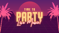 Synthwave DJ Party Service Animation Design