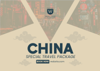 China Special Package Postcard Design