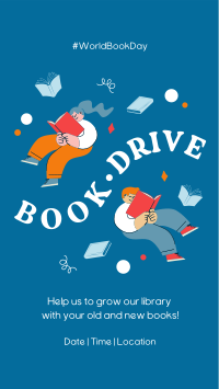 Donate Books, Fill Hearts Facebook Story Design