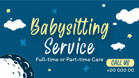 Cute Babysitting Services Facebook Event Cover Image Preview