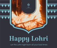 Lohri Night Celebration Facebook Post Design