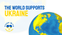 The World Supports Ukraine Facebook Event Cover Design