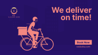Bicycle Delivery Facebook Event Cover Design