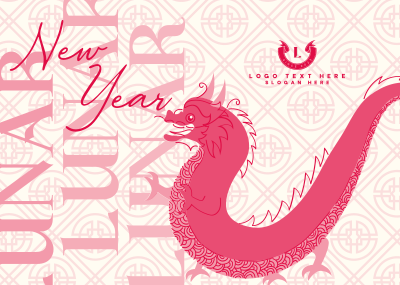 Chinese New Year Dragon Postcard Image Preview