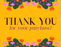Everything Floral and Leaves Thank You Card Image Preview