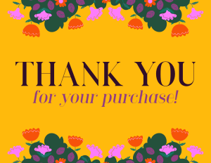 Everything Floral and Leaves Thank You Card Image Preview