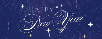 Elegant New Year Greeting Facebook cover Image Preview