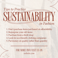 Sustainable Fashion Tips Instagram post Image Preview