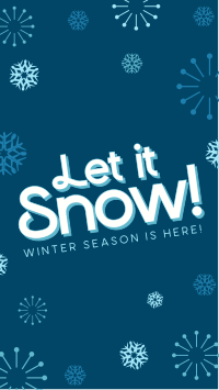 Let It Snow Winter Greeting TikTok video Image Preview