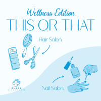 This or That Wellness Salon Instagram Post Design