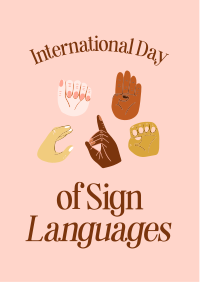 International Sign Day Flyer Design
