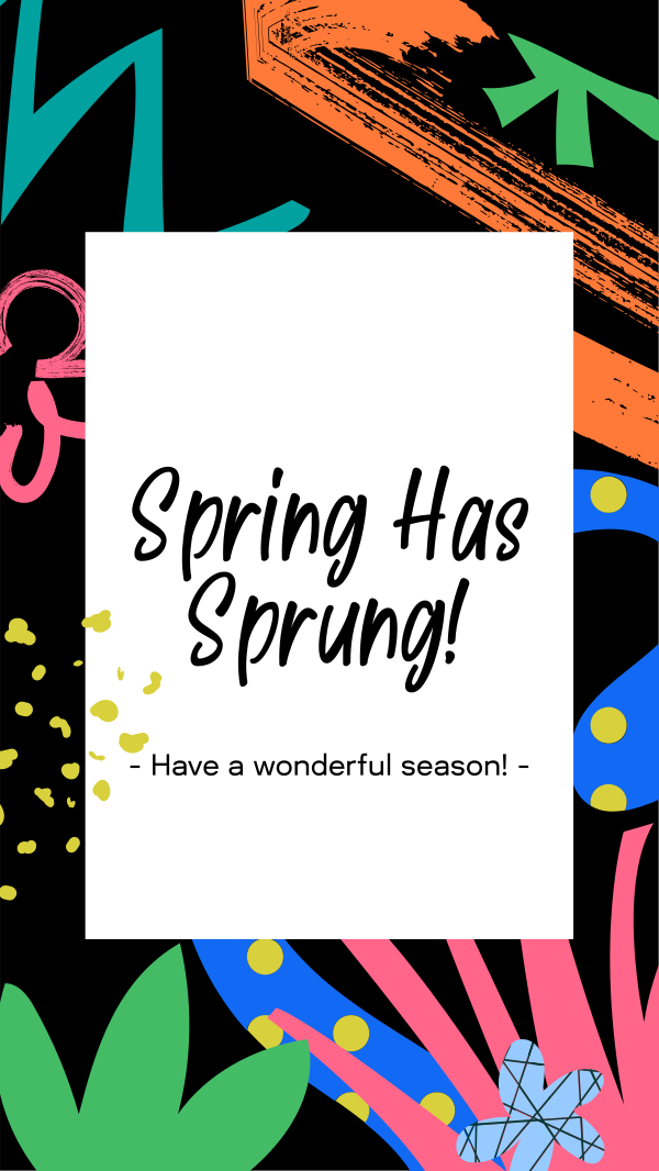 Spring Has Sprung Instagram Story Design Image Preview