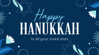 Elegant Hanukkah Night Facebook Event Cover Design