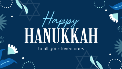 Elegant Hanukkah Night Facebook event cover Image Preview