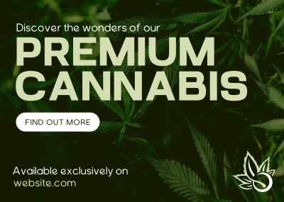 Premium Cannabis Postcard Image Preview