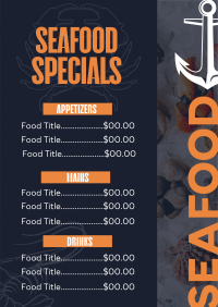 Seafood Specials Menu Image Preview