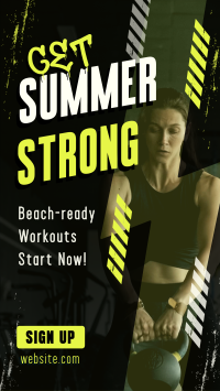 Summer Fitness Workout YouTube Short Design