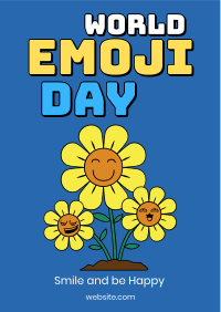 Sunflower Emoji Flyer Design