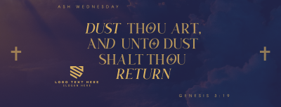 Minimalist Ash Wednesday Facebook cover Image Preview