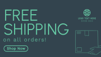 Minimalist Free Shipping Deals Facebook Event Cover Design