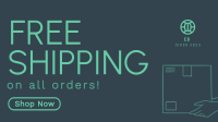 Minimalist Free Shipping Deals Facebook event cover Image Preview