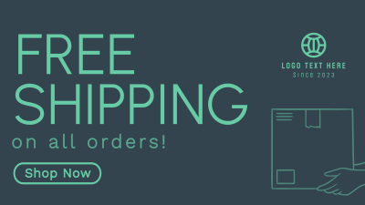 Minimalist Free Shipping Deals Facebook event cover Image Preview