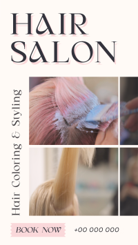 Hair Styling Salon Facebook Story Design